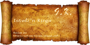 István Kinga névjegykártya